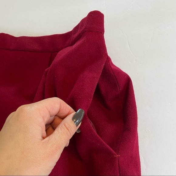 Pendleton Red 100% Virgin Wool 2 Pc. Suit Blazer Jacket Size 6 Skirt Size 12 - Picture 8 of 12